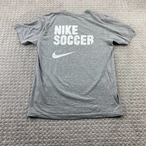 Nike Ohio State Soccer Shirt Men Small S Gray Regular Fit Spell Out Swoosh Tee - Picture 4 of 9